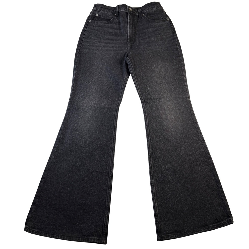 Levis Premium 70s High Flare Jeans Black High Rise Denim Size 29